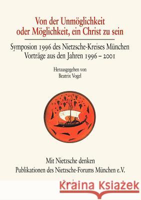 Von der Unmöglichkeit oder Möglichkeit, ein Christ zu sein Vogel, Beatrix 9783935284479 Allitera Verlag - książka