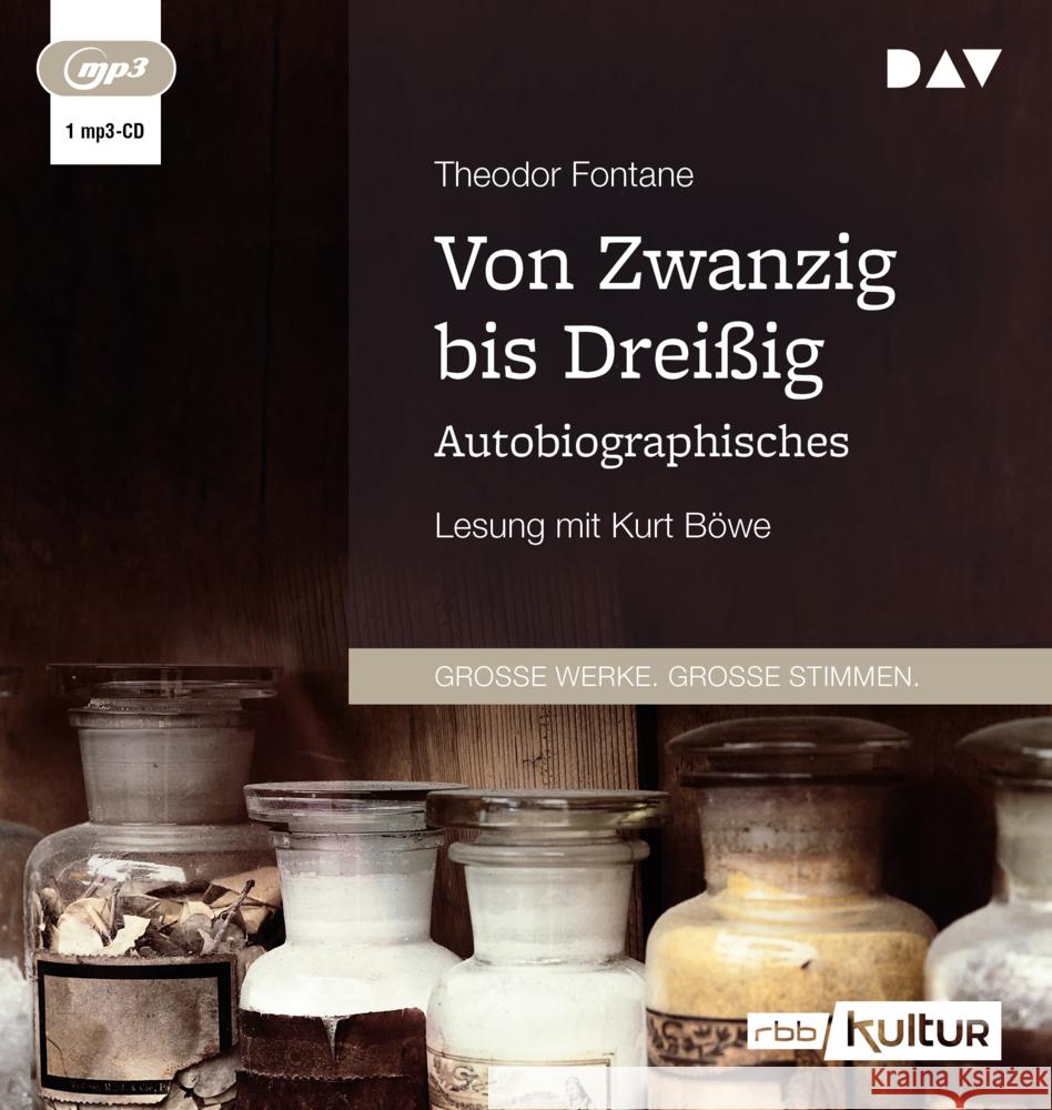 Von Zwanzig bis Dreißig. Autobiographisches, 1 Audio-CD, 1 MP3 Fontane, Theodor 9783742421388 Der Audio Verlag, DAV - książka