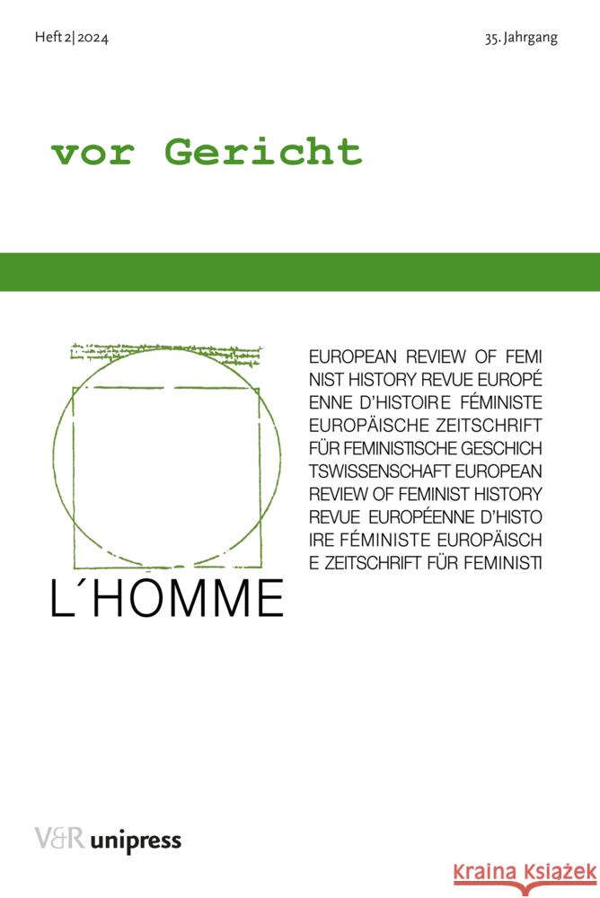 VOR Gericht Maria Fritsche Ulrike Krampl 9783847117384 V&R Unipress - książka