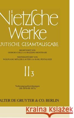 Vorlesungsaufzeichnungen (SS 1870 - SS 1871) No Contributor 9783110139150 De Gruyter - książka