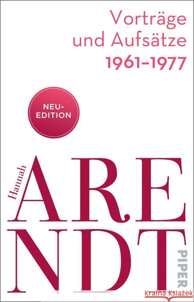 Vorträge und Aufsätze 1961-1977 Arendt, Hannah 9783492321242 Piper - książka