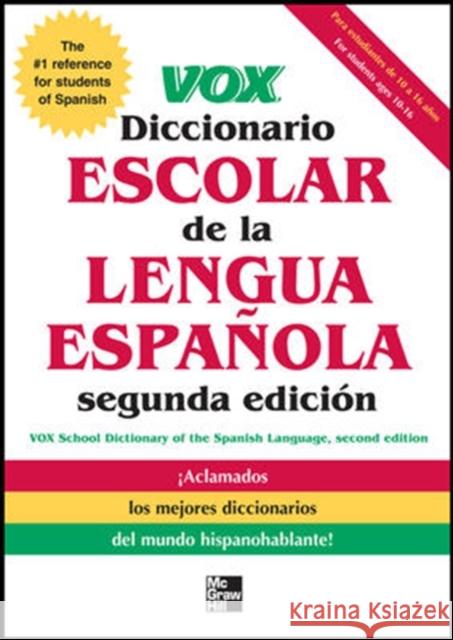 Vox Diccionario Escolar de la Lengua Espanola Vox 9780071772235  - książka