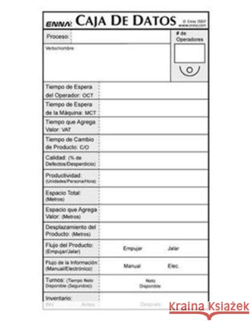 VSM Data Boxes (Spanish) Enna 9781138078932 Productivity Press - książka