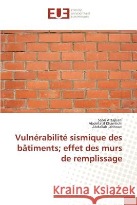 Vulnérabilité sismique des bâtiments; effet des murs de remplissage Attajkani Sabri                          Khamlichi Abdellatif                     Jabbouri Abdallah 9783841744852 Editions Universitaires Europeennes - książka