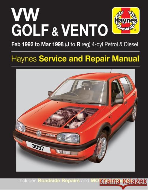 VW Golf & Vento Petrol & Diesel (Feb 92 - Mar 98) Haynes Publishing 9781785214714 Haynes Publishing Group - książka