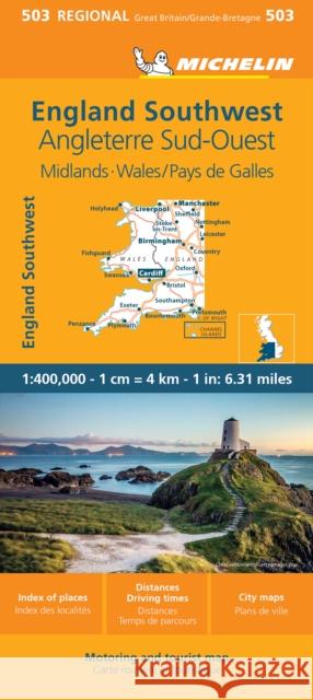 Wales - Michelin Regional Map 503: Map Michelin 9782067263970 Michelin Travel Publications - książka