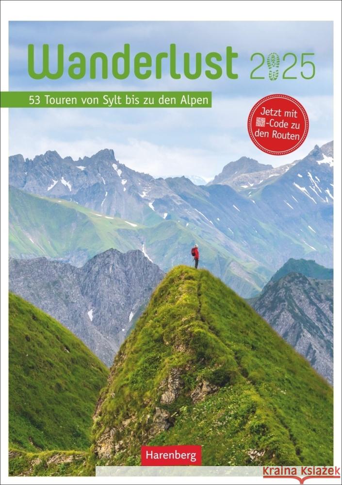 Wanderlust Wochen-Kulturkalender 2025 - 53 Touren von Sylt bis zu den Alpen Pröttel, Michael 9783840034398 Harenberg - książka