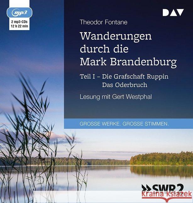 Wanderungen durch die Mark Brandenburg. Tl.1, MP3-CD : Gekürzte Lesung mit Gert Westphal. MP3 Format Fontane, Theodor 9783742400468 Der Audio Verlag, DAV - książka