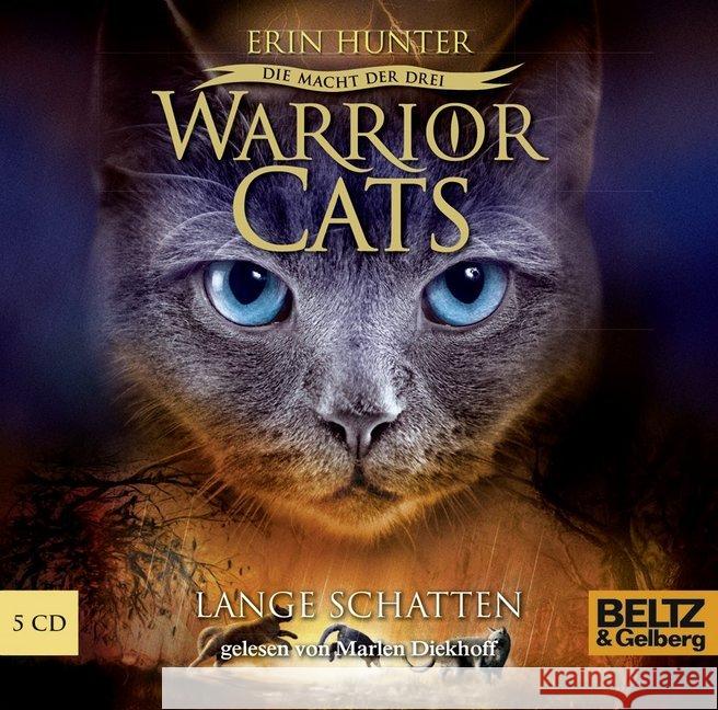 Warrior Cats - Die Macht der Drei, Lange Schatten, 5 Audio-CDs Hunter, Erin 9783407811479 Beltz - książka