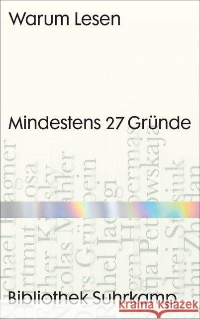 Warum Lesen : Mindestens 24 Gründe  9783518073995 Suhrkamp - książka