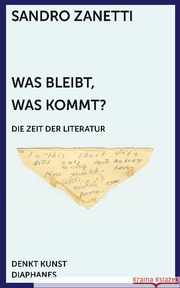 Was bleibt, was kommt? Zanetti, Sandro 9783035805406 diaphanes - książka