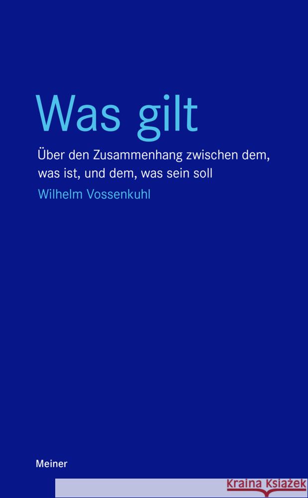 Was gilt Vossenkuhl, Wilhelm 9783787339372 Meiner - książka