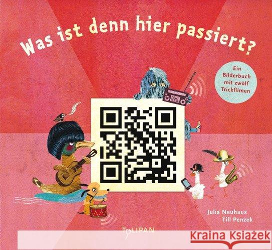 Was ist denn hier passiert? : Ein Bilderbuch mit zwölf Trickfilmen. Mit QR-Codes Neuhaus, Julia; Penzek, Till 9783864292149 Tulipan - książka