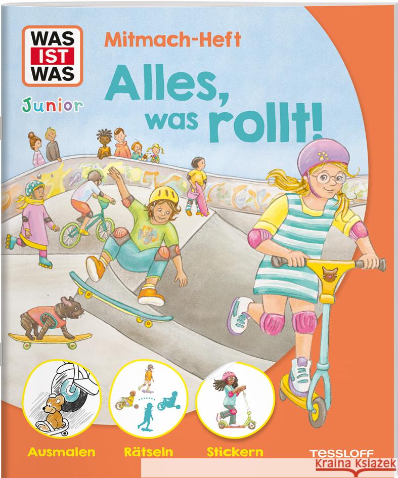 WAS IST WAS Junior Mitmach-Heft Alles, was rollt! Lehnert, Lorena 9783788621780 Tessloff Verlag Ragnar Tessloff GmbH & Co. KG - książka