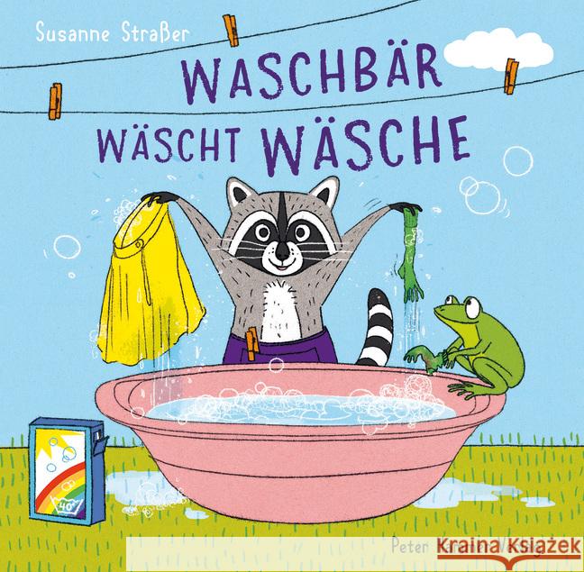 Waschbär wäscht Wäsche Straßer, Susanne 9783779507130 Peter Hammer Verlag - książka