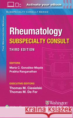 Washington Manual Rheumatology Subspecialty Consult Dr. Maria, MD Gonzalez 9781975113391 Wolters Kluwer Health - książka