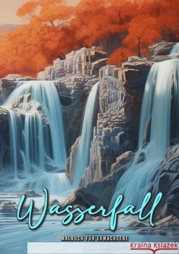 Wasserfall Malbuch für Erwachsene Publishing, Monsoon, Grafik, Musterstück 9783758421341 epubli - książka