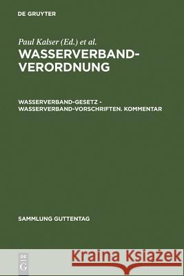 Wasserverbandverordnung Kaiser, Paul 9783110011708 Walter de Gruyter - książka