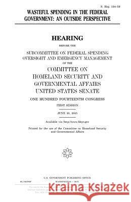 Wasteful spending in the federal government: an outside perspective Senate, United States 9781981319534 Createspace Independent Publishing Platform - książka