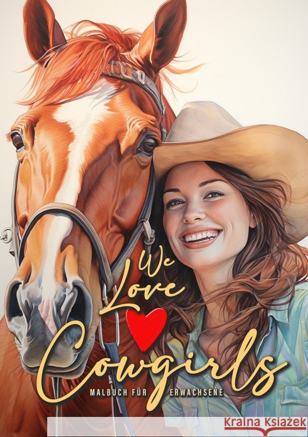 We love Cowgirls Malbuch für Erwachsene Publishing, Monsoon, Grafik, Musterstück 9783758421365 epubli - książka