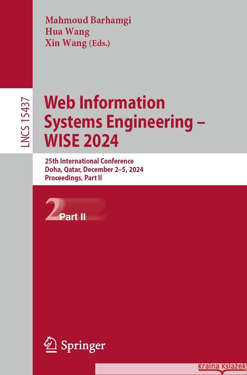 Web Information Systems Engineering - WISE 2024  9789819605668 Springer - książka