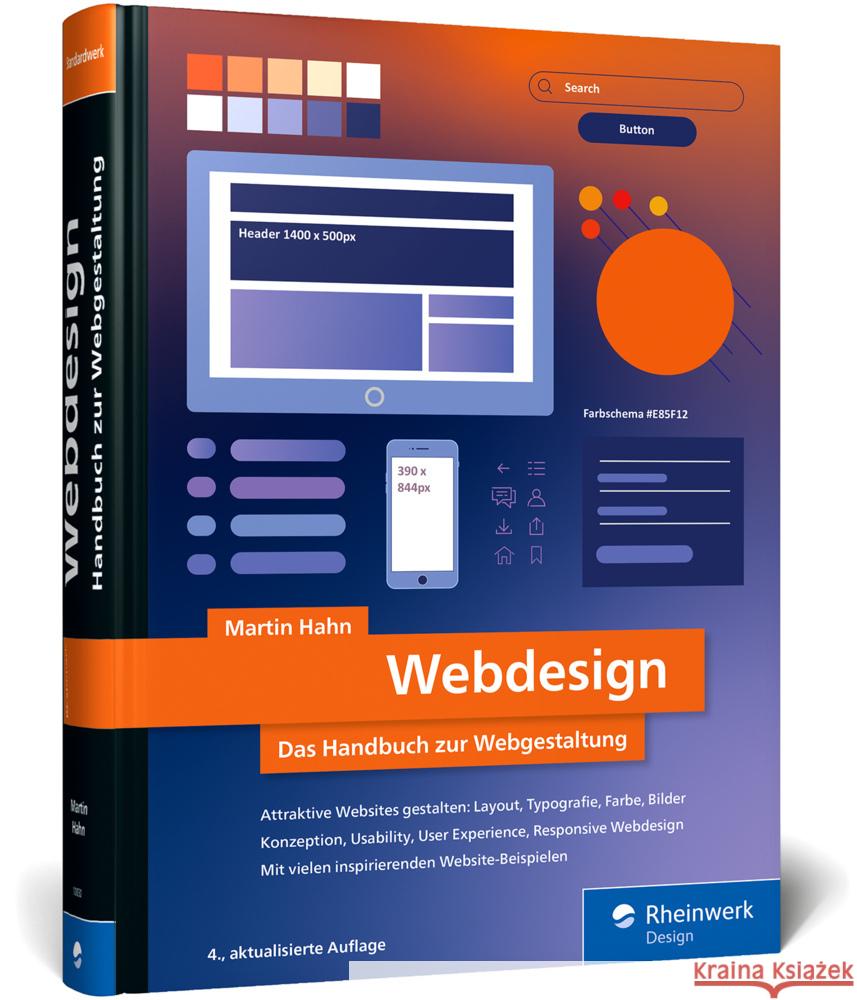 Webdesign Hahn, Martin 9783367100309 Rheinwerk Design - książka