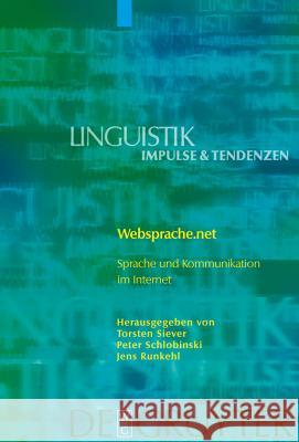 Websprache.net Siever, Torsten 9783110181104 Gruyter - książka