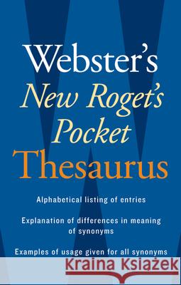 Webster's New Roget's Pocket Thesaurus Houghton Mifflin 9780618953202 Houghton Mifflin Harcourt (HMH) - książka