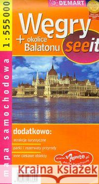 Węgry + okolice Balatonu mapa samochodowa 1:555000  9788374273695 Demart - książka