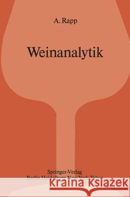 Weinanalytik Adolf Rapp 9783540158875 Springer - książka