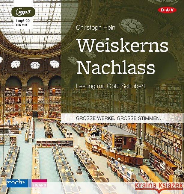 Weiskerns Nachlass, 1 MP3-CD : Gekürzte Lesung Hein, Christoph 9783862315628 Der Audio Verlag, DAV - książka