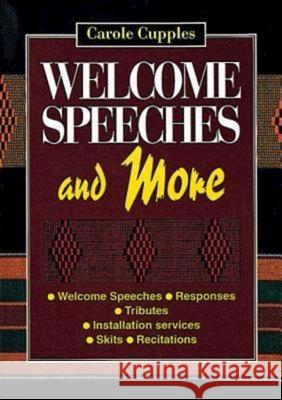 Welcome Speeches and More Carol Cupples 9780687271924 Abingdon Press - książka