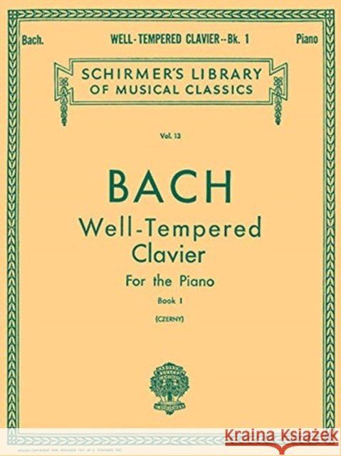 Well Tempered Clavier - Book 1  9780793553105 Hal Leonard Corporation - książka