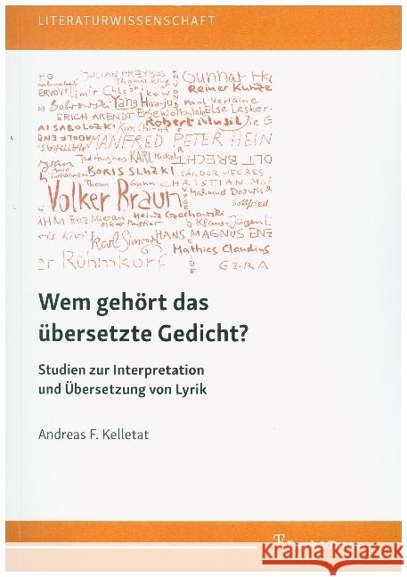 Wem gehört das übersetzte Gedicht? Kelletat, Andreas F. 9783732908431 Frank & Timme - książka