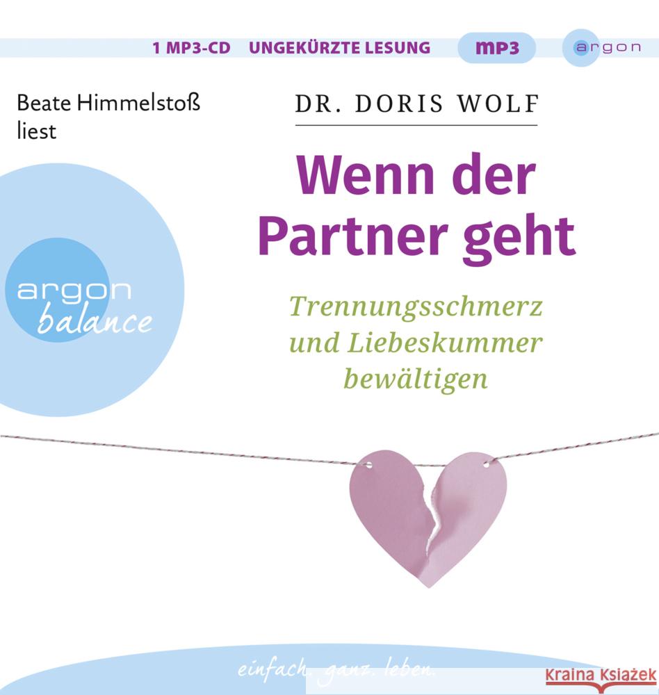 Wenn der Partner geht, 1 Audio-CD, 1 MP3 Wolf, Doris 9783839882429 Argon Verlag - książka