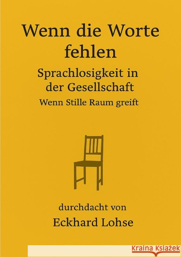 Wenn die Worte fehlen Lohse, Eckhard 9783565091034 epubli - książka