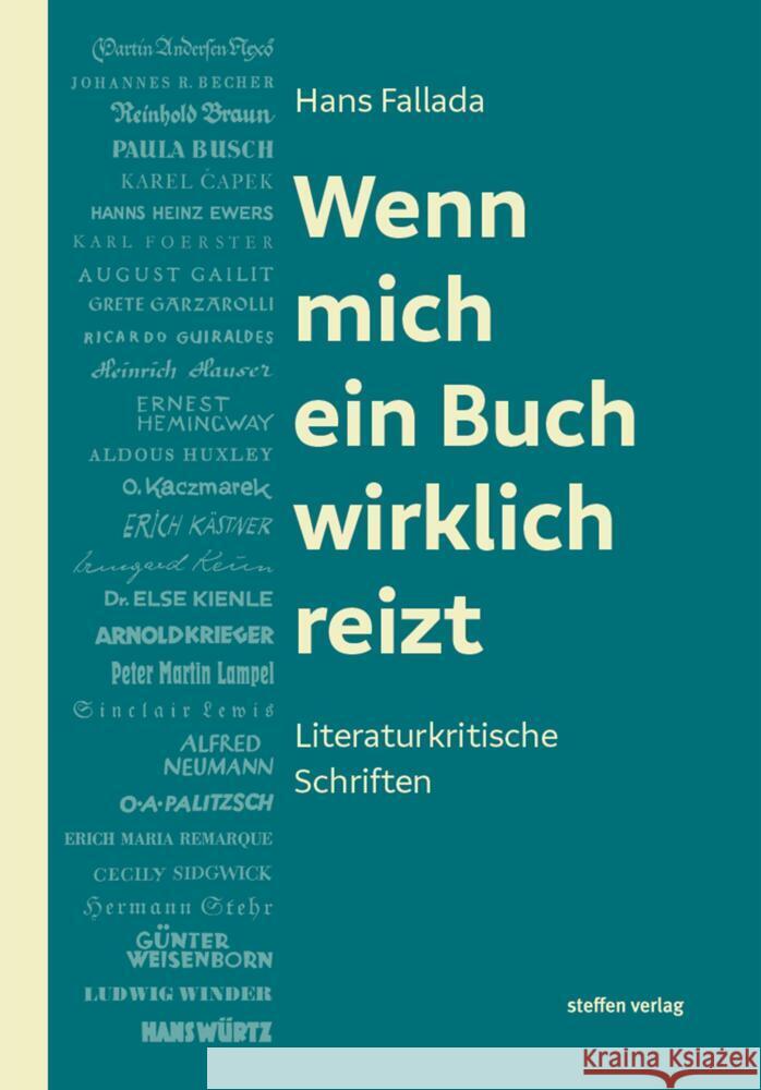 Wenn mich ein Buch wirklich reizt Fallada, Hans 9783957991287 Steffen Verlag Friedland - książka