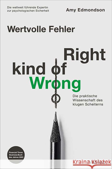 Wertvolle Fehler - Right Kind of Wrong Edmondson, Amy 9783800674312 Vahlen - książka