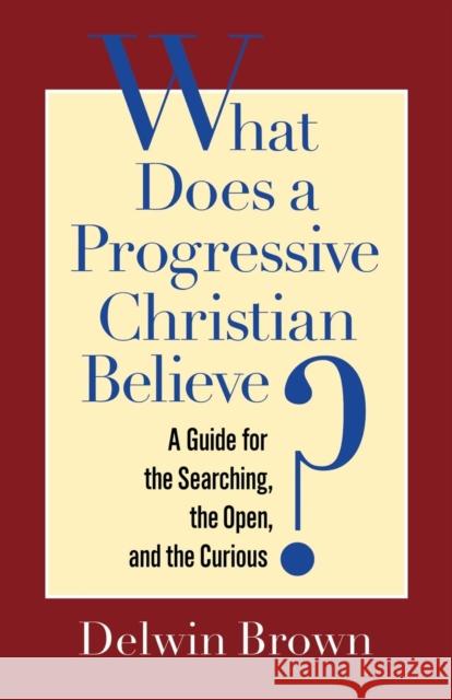 What Does a Progressive Christian Believe?: A Guide for the Searching, the Open, and the Curious Brown, Delwin 9781596270848 Seabury Books - książka