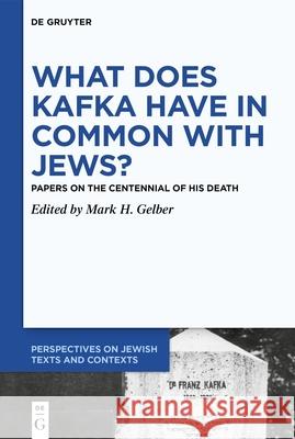What Does Kafka Have in Common with Jews?: Papers on the Centennial of His Death Mark H. Gelber 9783111638379 de Gruyter - książka