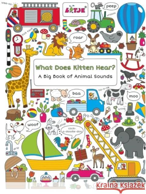 What Does Kitten Hear?: A Big Book of Animal Sounds Lizelot Versteeg 9781605372525 Clavis - książka