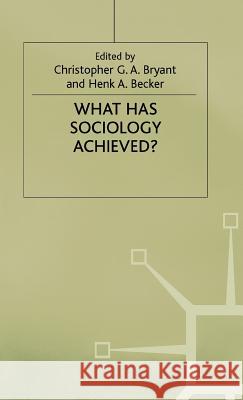 What Has Sociology Achieved?  9780333460450 PALGRAVE MACMILLAN - książka