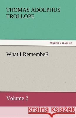 What I Remember  9783842450714 tredition GmbH - książka