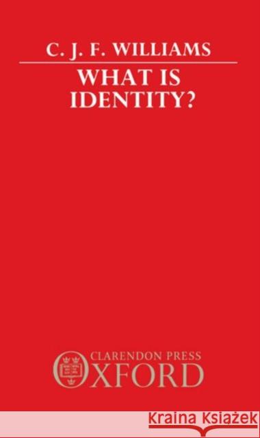 What is Identity?  9780198248088 OXFORD UNIVERSITY PRESS - książka