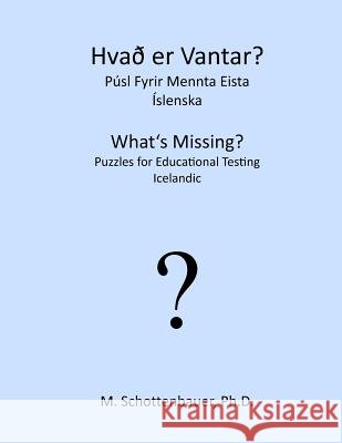 What's Missing? Puzzles for Educational Testing: Icelandic Catharina Ingelman-Sundberg M. Schottenbauer 9781492158073 HarperCollins - książka