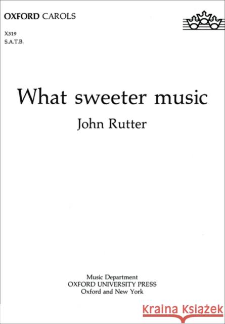 What sweeter music  9780193431201  - książka