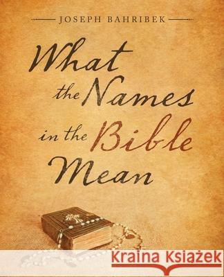 What the Names in the Bible Mean Joseph Bahribek 9781532099243 iUniverse - książka