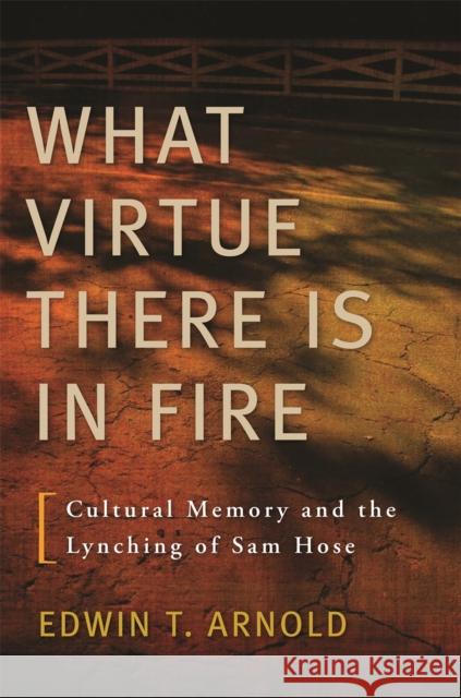 What Virtue There Is in Fire: Cultural Memory and the Lynching of Sam Hose Arnold, Edwin T. 9780820340647 University of Georgia Press - książka