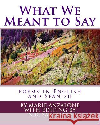 What We Meant to Say: poems in English and Spanish Santiago, Nelton David 9781981467433 Createspace Independent Publishing Platform - książka