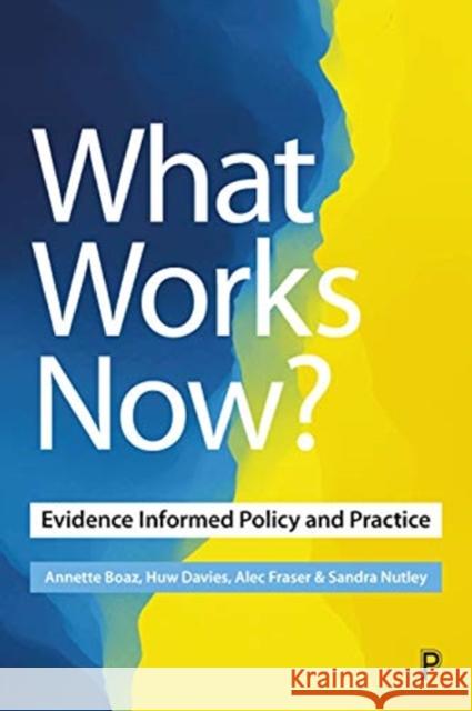 What Works Now?: Evidence-Informed Policy and Practice Boaz, Annette 9781447345480 Bristol University Press - książka